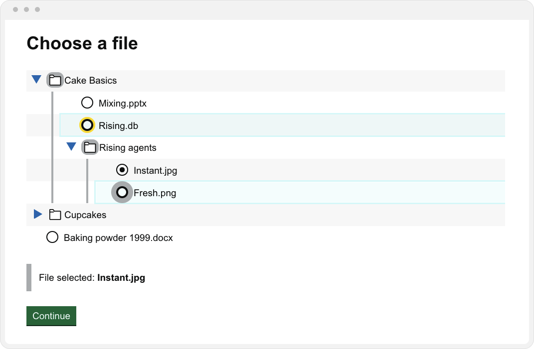 The Tree View component created for The National Archives